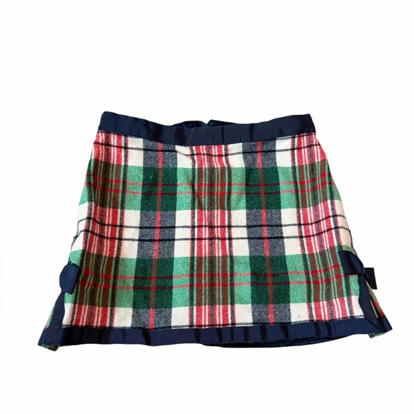 Vineyard Vines Other - Vineyard Vines Blue Green Red Classic Tartan Plaid Skirt Bows Children’s Sz 12